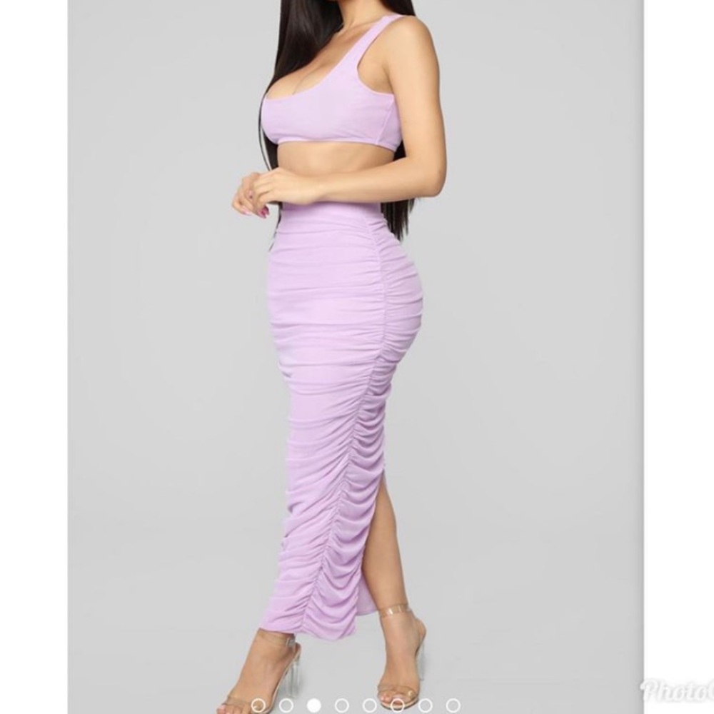 Two piece lavander set from Fashion Nova!